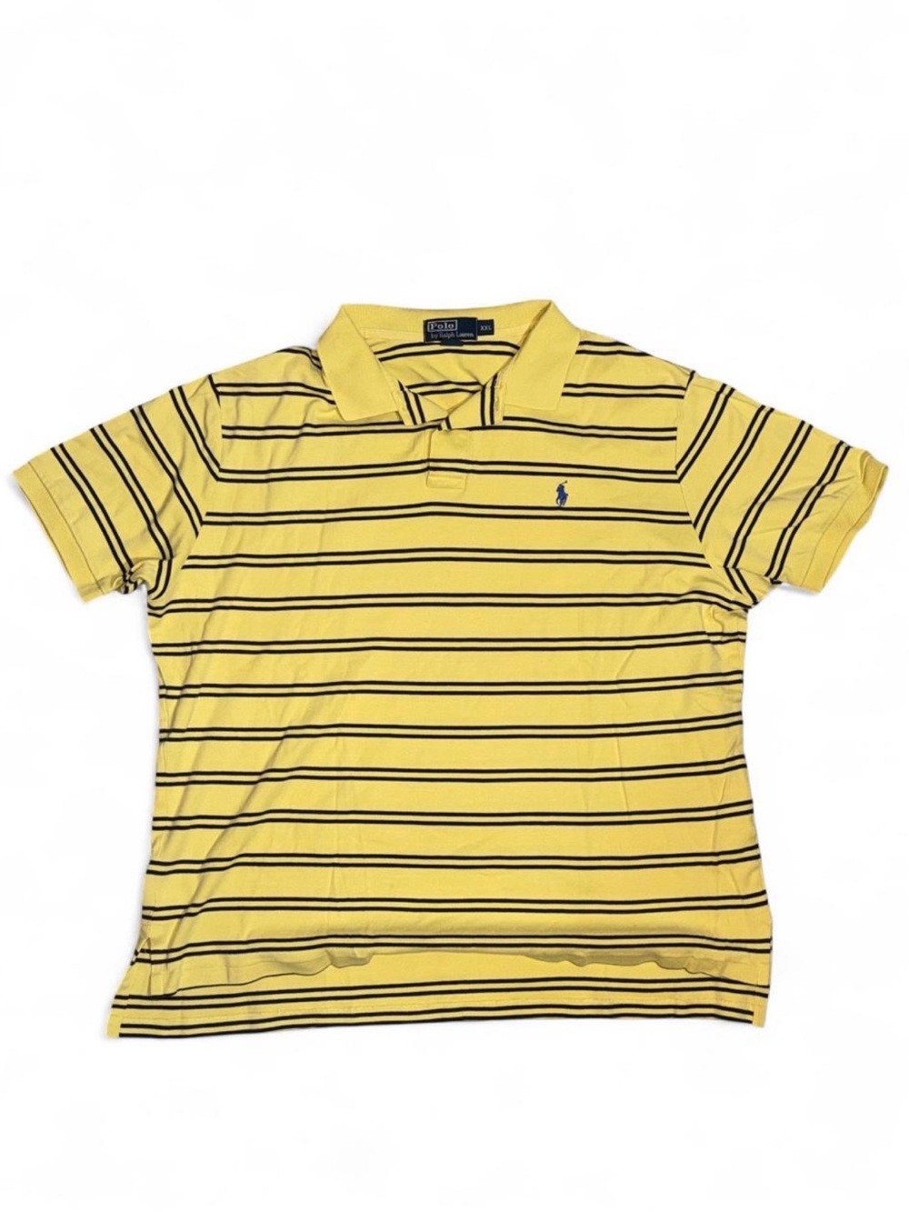 Ralph Lauren Yellow Polo with Navy Stripes